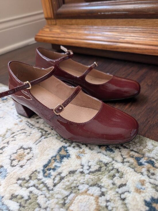 Madewell Shoes - Madewell Nettie Heeled Mary Jane Size 7,5 Burgundy